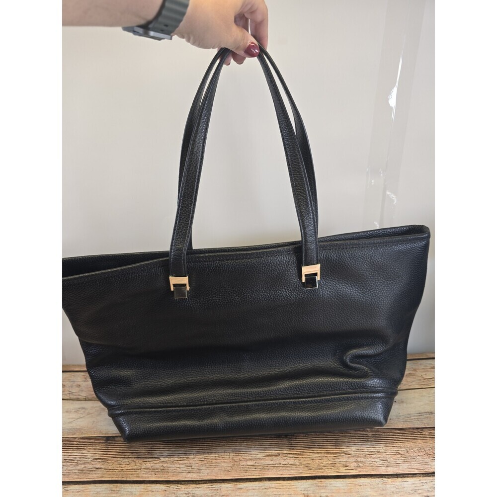 Kate Spade New York Black Pebbled Leather Open Tote Shoulder Handbag - Picture 4 of 6